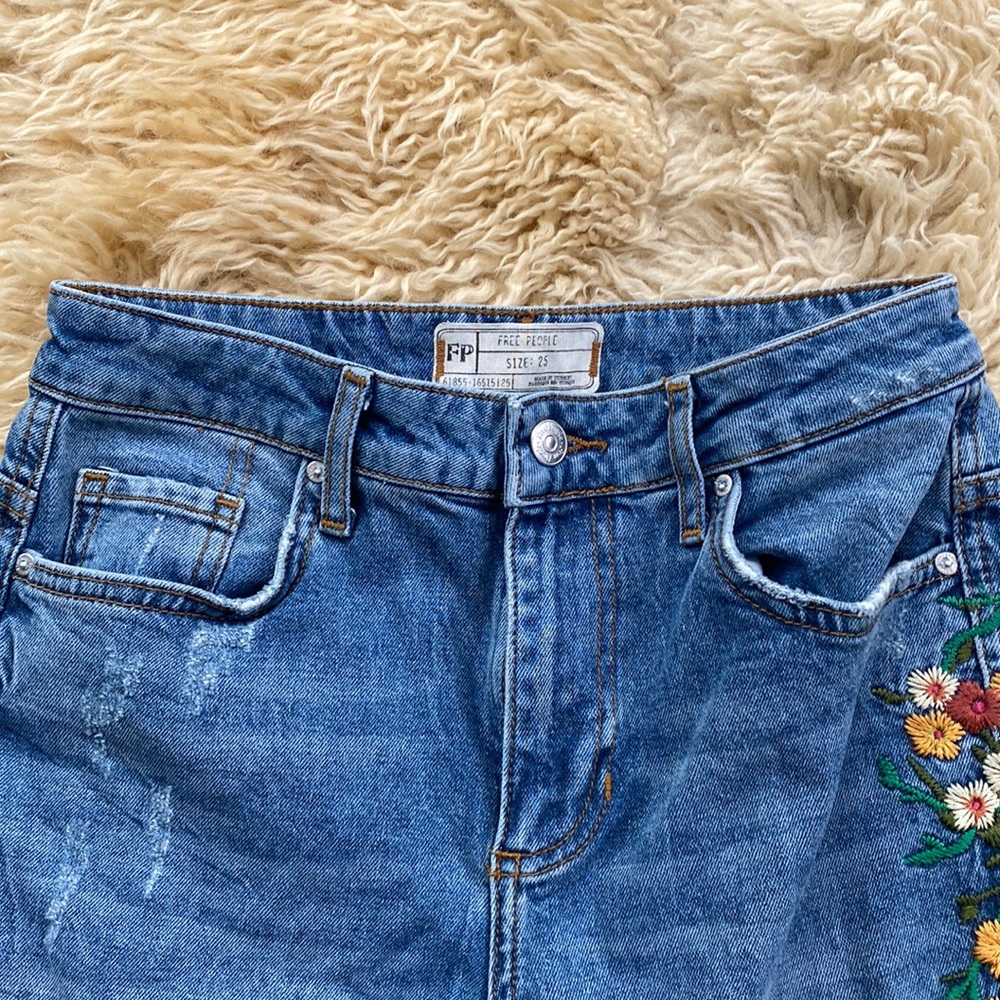 Free People embroidered jeans